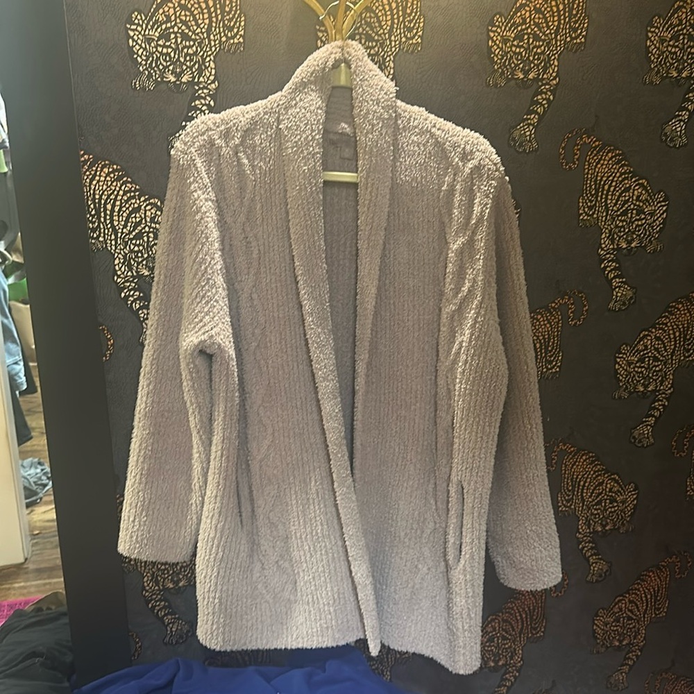 Barefoot dreams bnwot cable cozy chic cardigan sweater xl